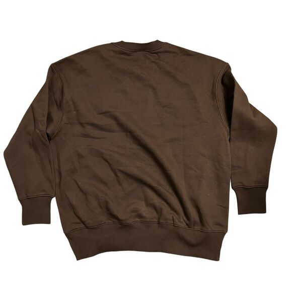 Nike Center Swoosh Chocolate Brown S Sweatshirt Relaxed Sporty Streetwear - Picture 8 of 8